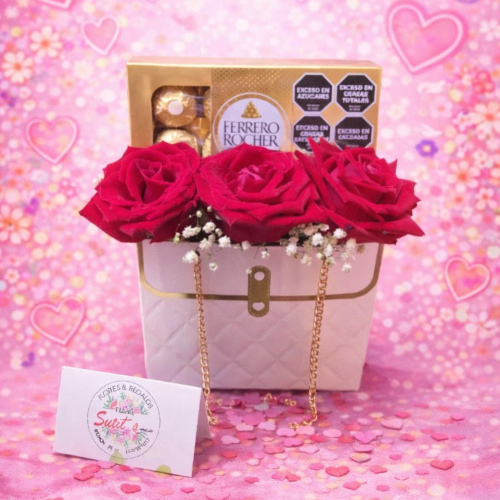  box 3 rosas + ferrero